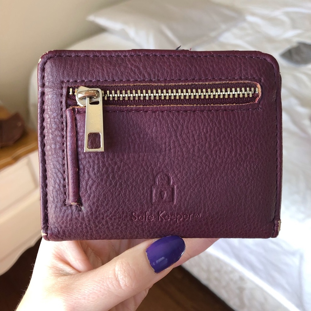 Safe Keeper Maroon Mini Wallet